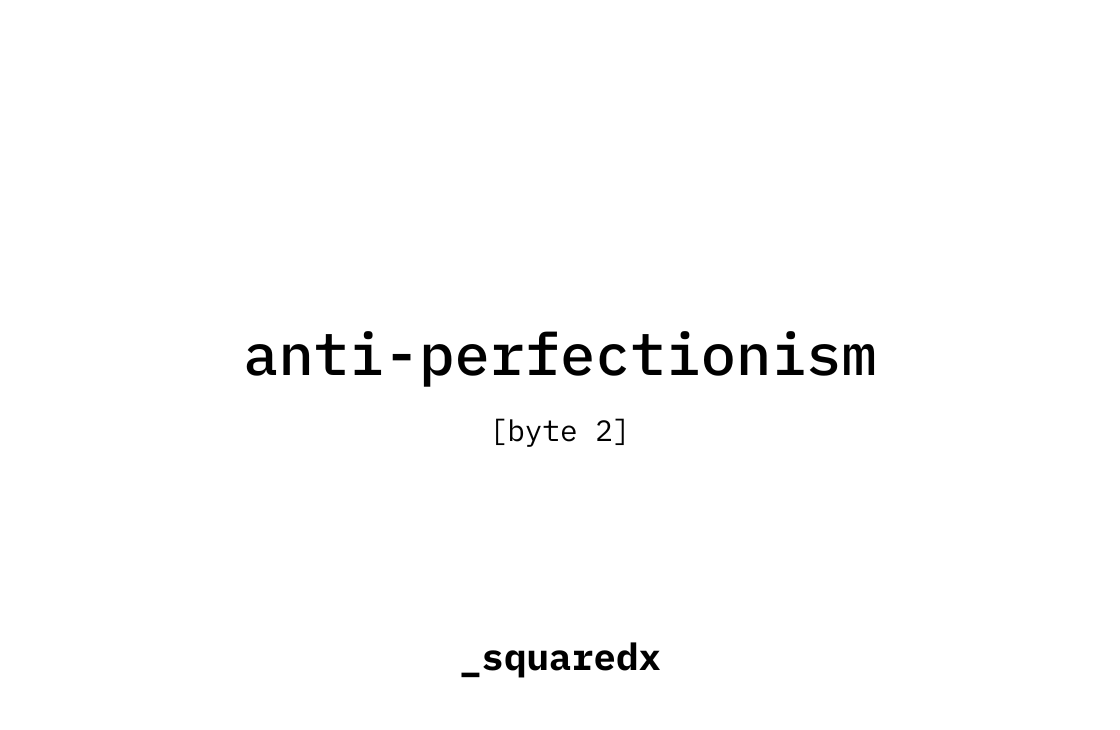 anti perfectionism blog post discussing getting things done