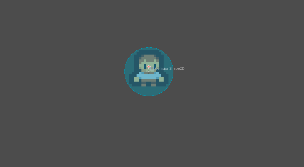 Image of a player sprite in the Godot editor